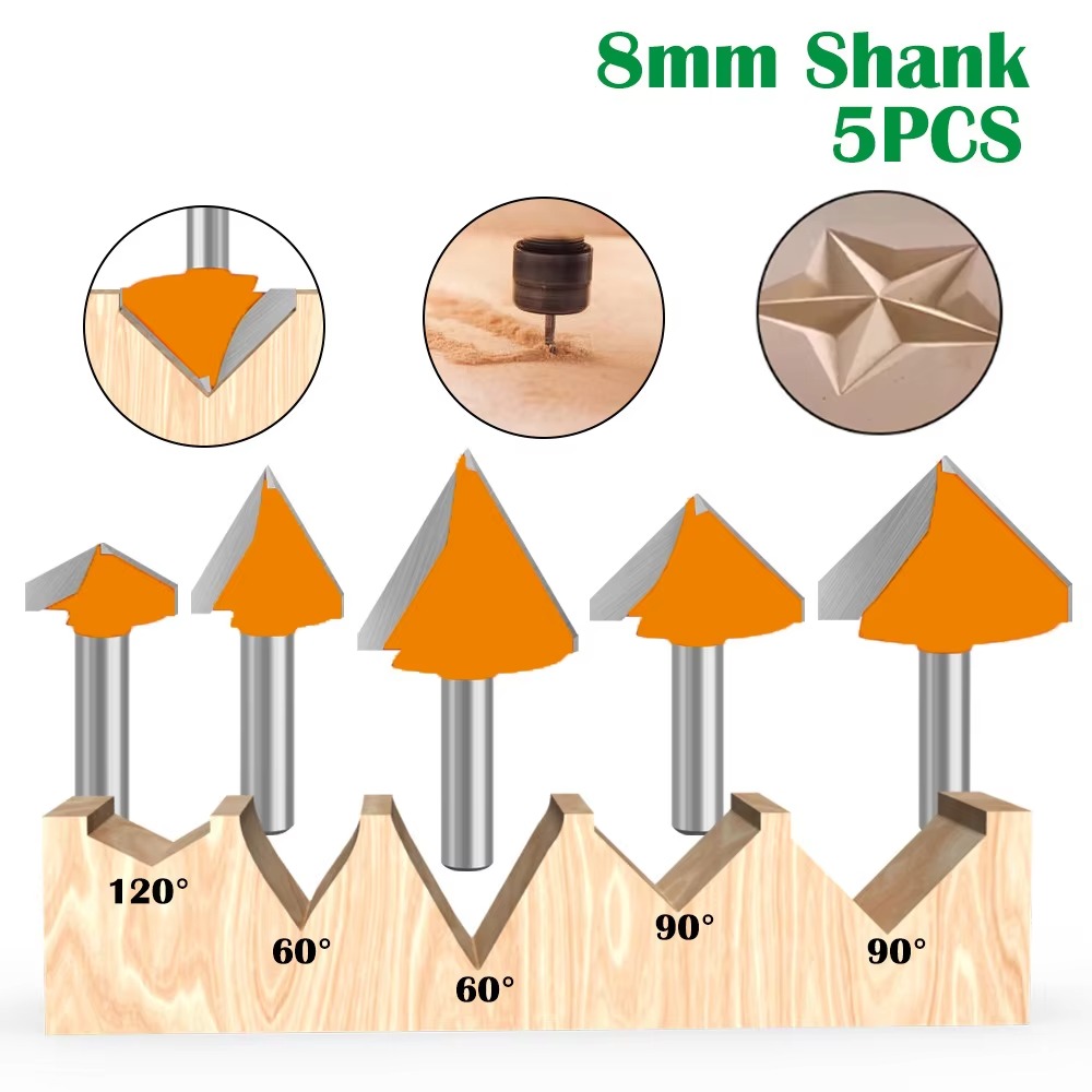 Wood Chisel Set - 1 ud. Fresa de vástago de