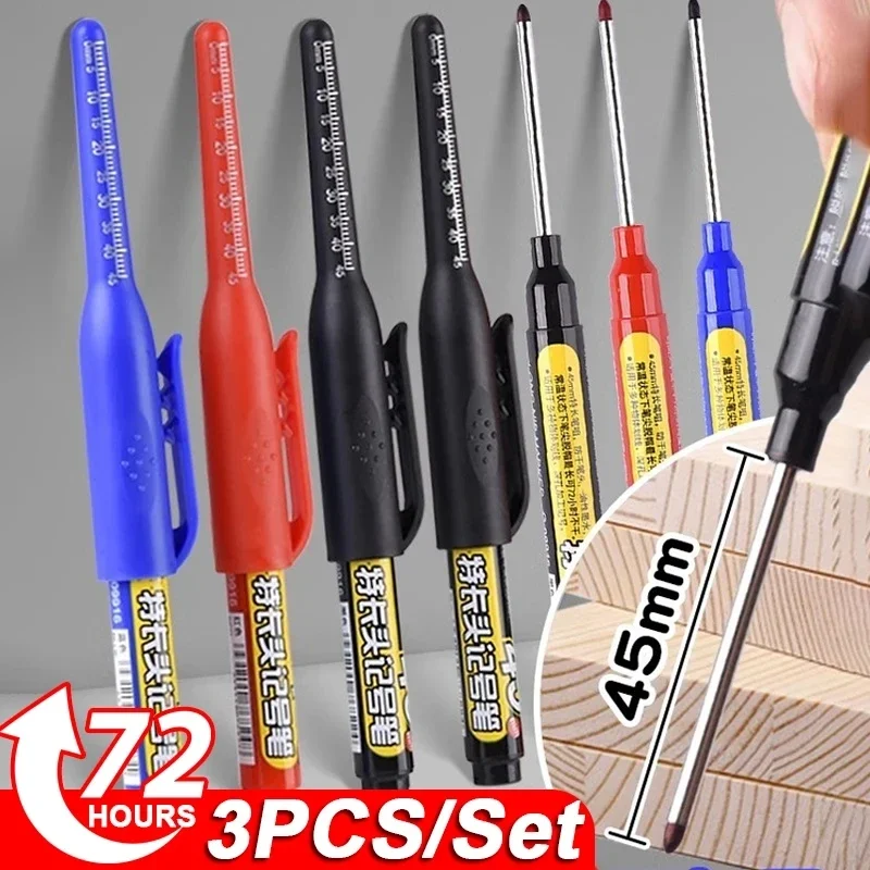Woodworking Drill - Marcadores Multiusos de Punta Larga de