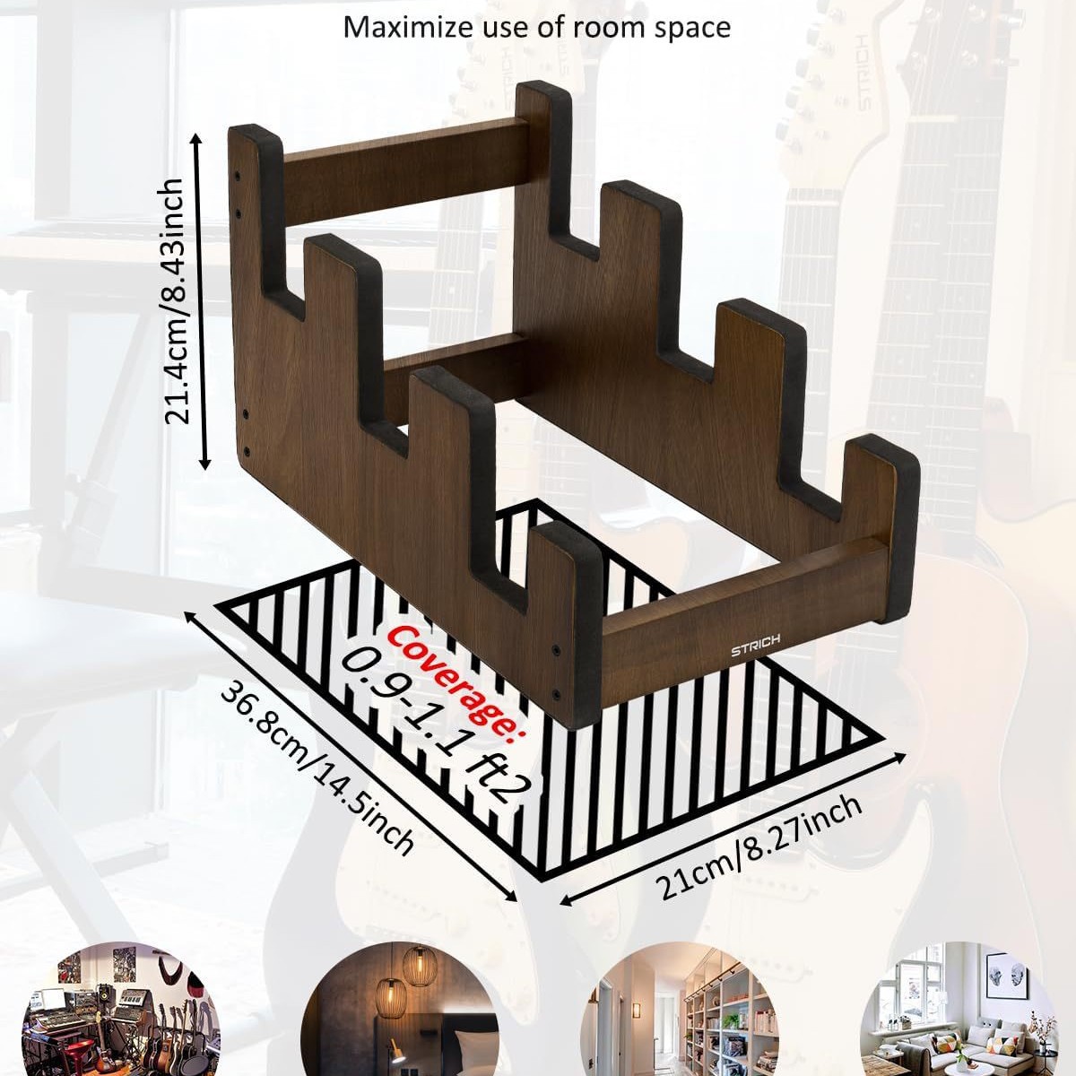Woodworking Show - Estante de Almacenamiento de Guitarra de