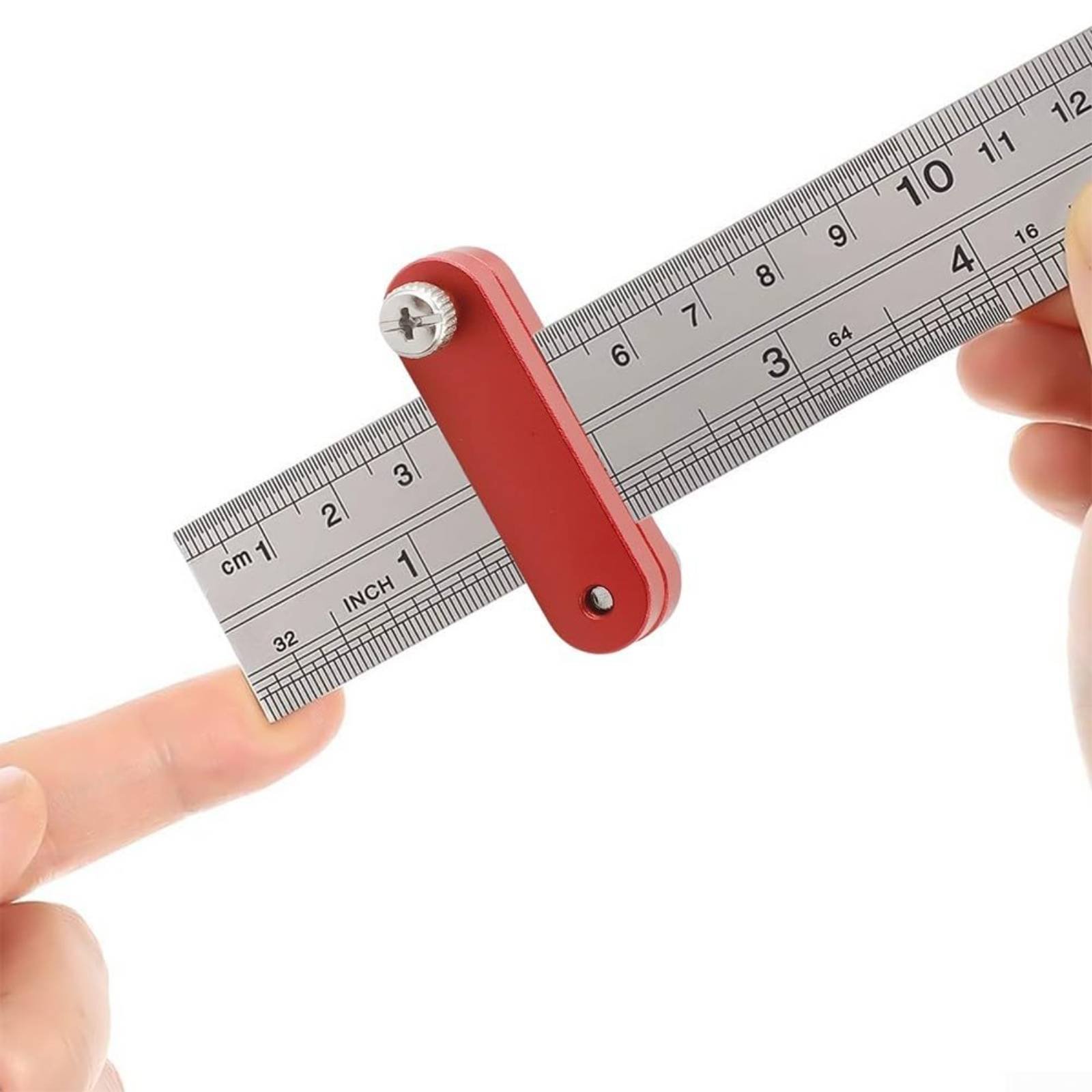 Woodworking Gauge - Bloque de Posicionamiento Ajustable para Regla