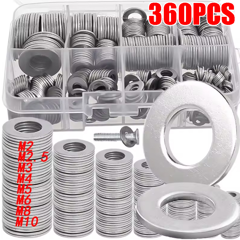 Woodworking Kitchen Projects - Kit Surtido de 360 Arandelas Planas