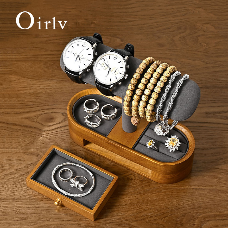 Woodworking Show - Oirlv-estante organizador de relojes de madera