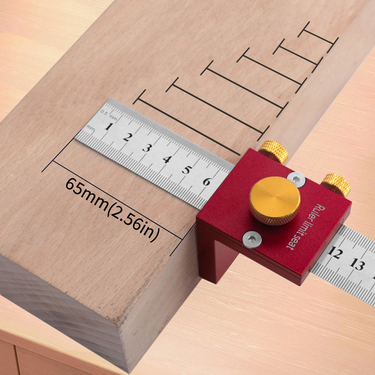 Woodworking Gauge - Regla de trazado de 30cm/12 pulgadas,