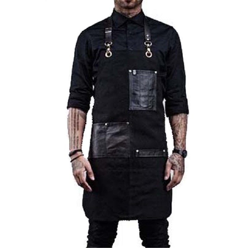 Woodworking Overalls - Delantal impermeable de lona negra con
