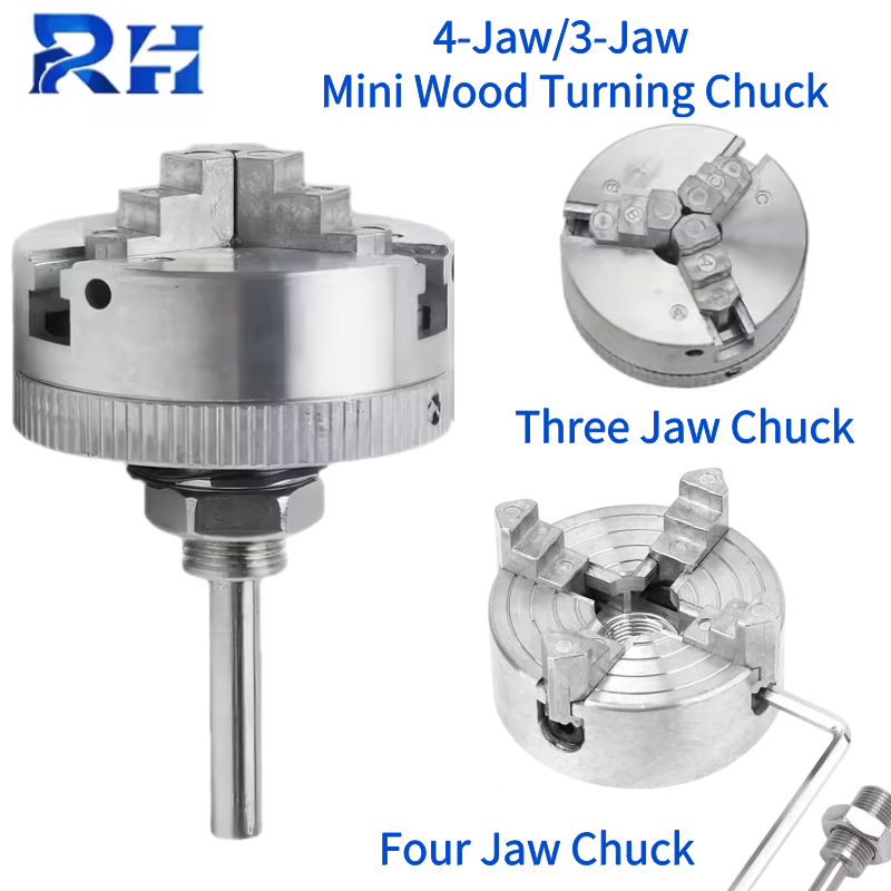 Woodworking Lathe Chuck - Mini portabrocas de aleación de Zinc