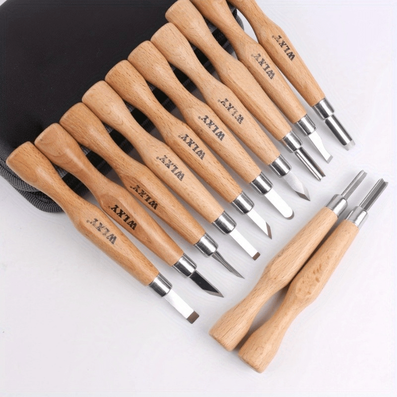 Wood Chisel Set - Juego de 12 cinceles y cuchillos