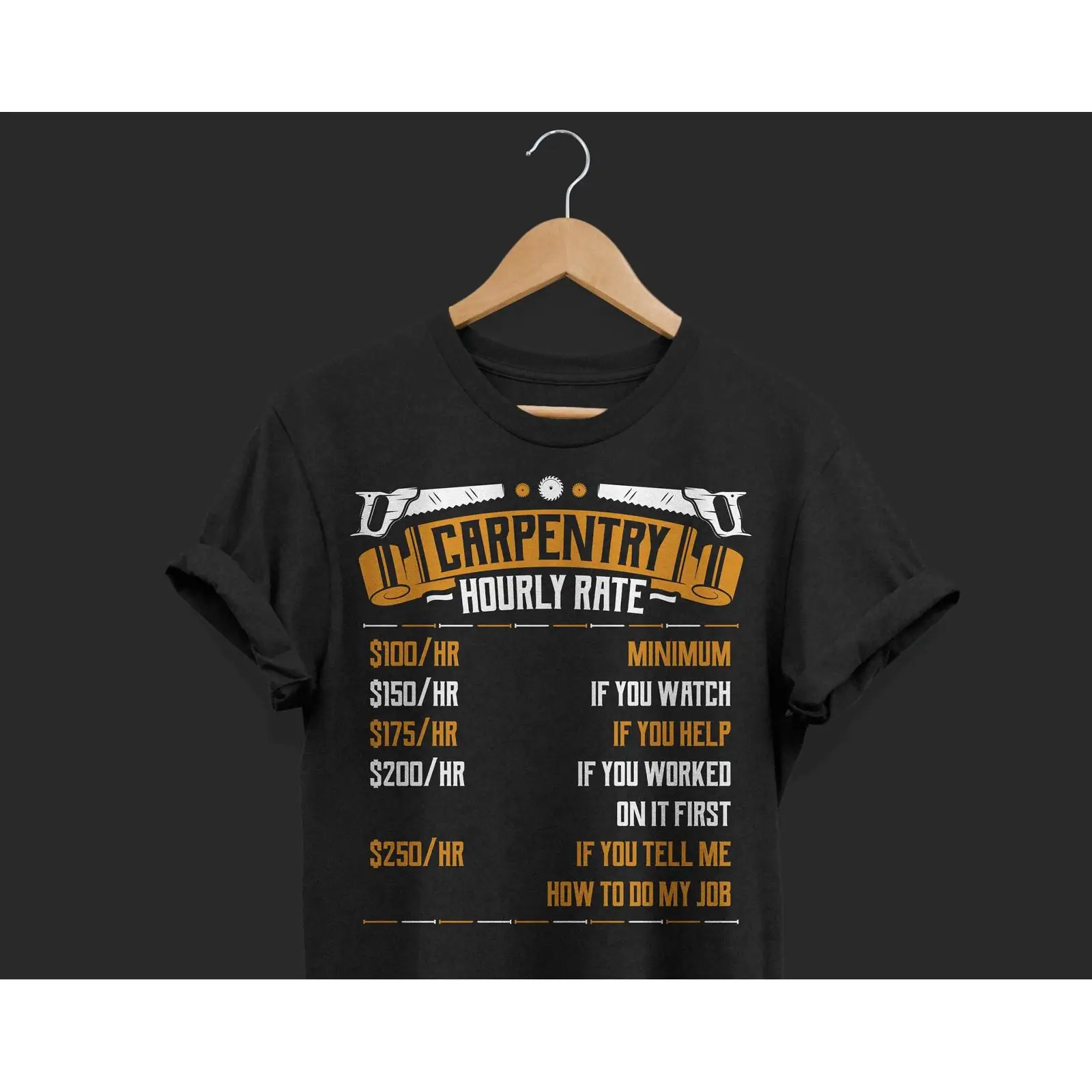 Woodworking Union - Camiseta divertida de carpintería con tarifa