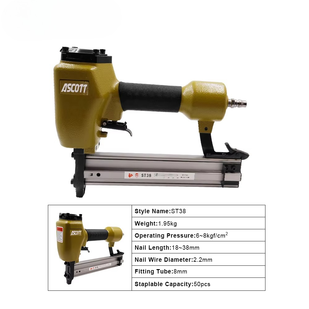 Woodworking Nail Gun - Clavadora neumática pesada ST38 14GA para
