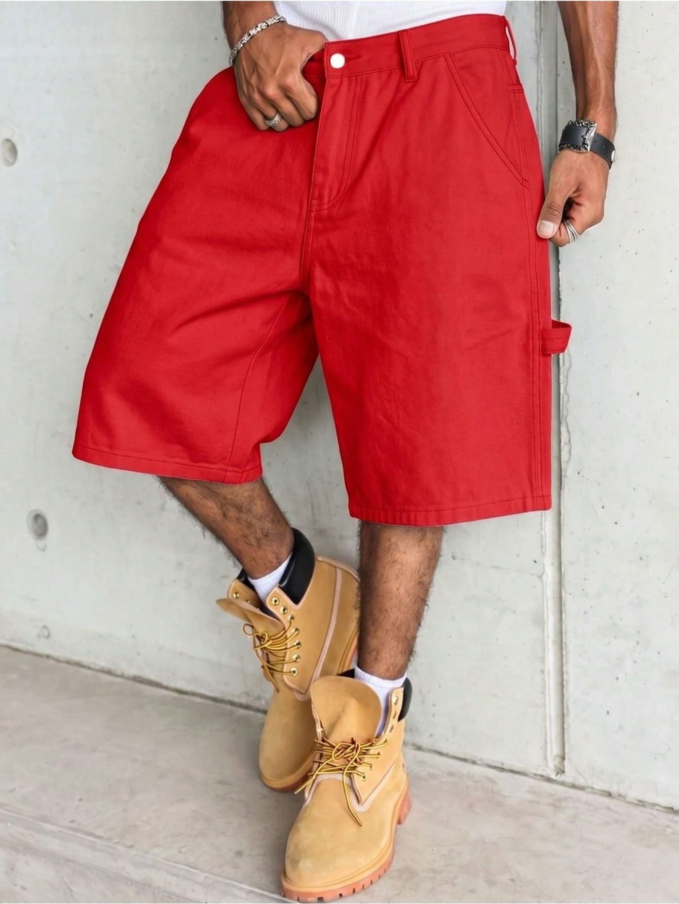 Pantalones cortos de mezclilla - Woodworking Overalls reseña y precio