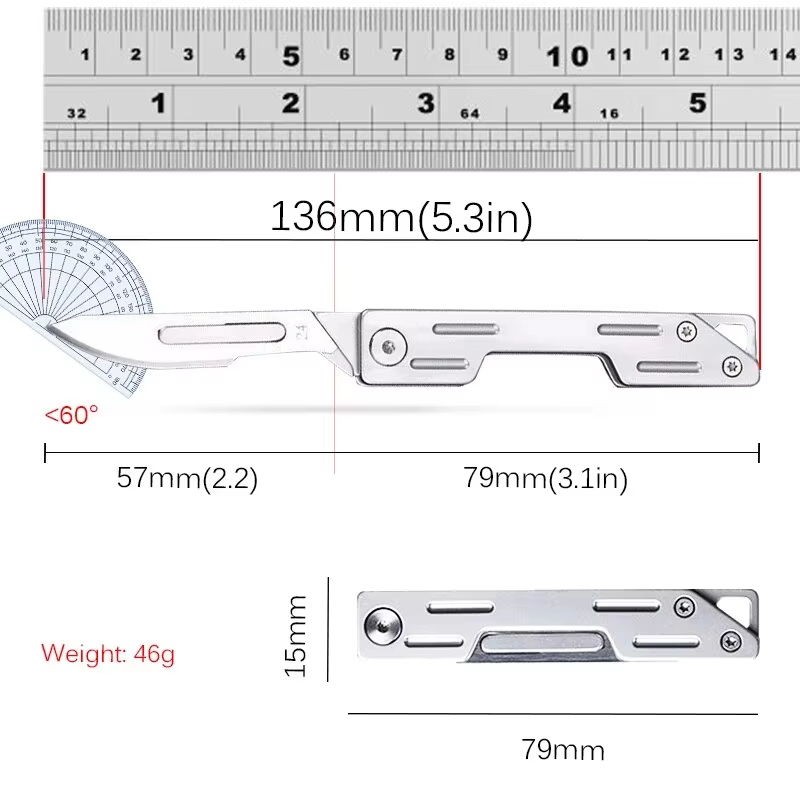 Cuchillo plegable con hoja de  - Woodworking Hobby Kits reseña y precio