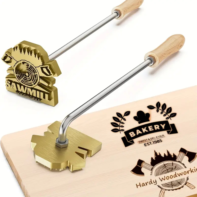 Sello de hierro personalizado  - Woodworking Logo Design Free reseña y precio